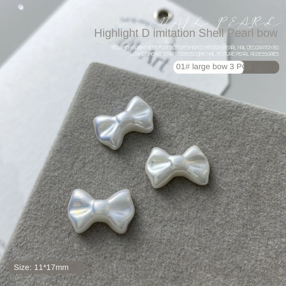 Resin Nail Charms Bow Nail Decorations Manicure Ornaments Love Heart Bowknot Nail Accessories Nail Art Supplies Stars Shape