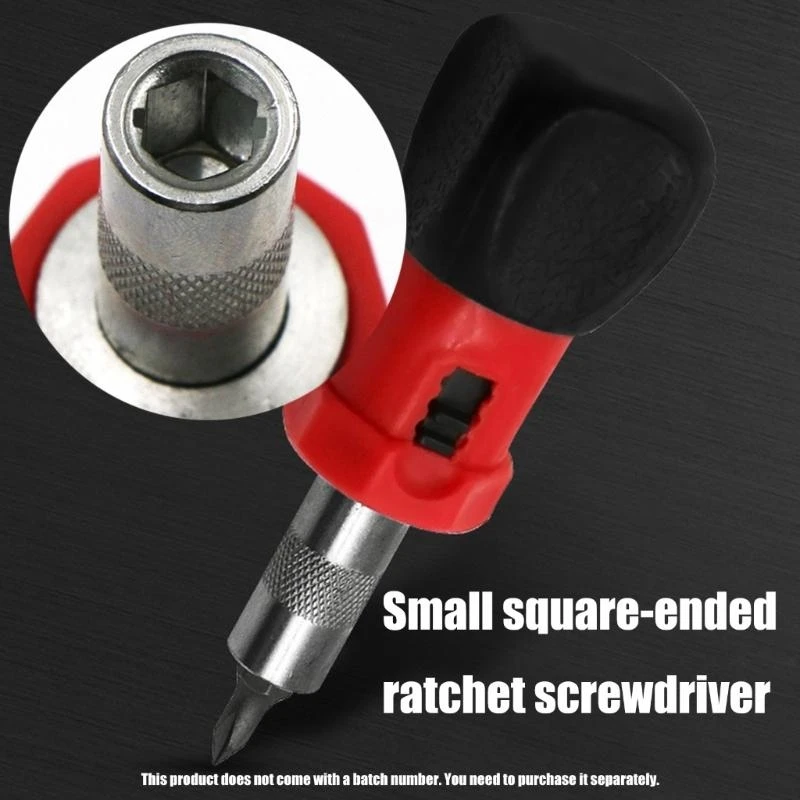 

Short Ratcheting Screwdriver Set Mini Pocket Wrenches with L R Switches and 1/4 Sockets Antislip Handle