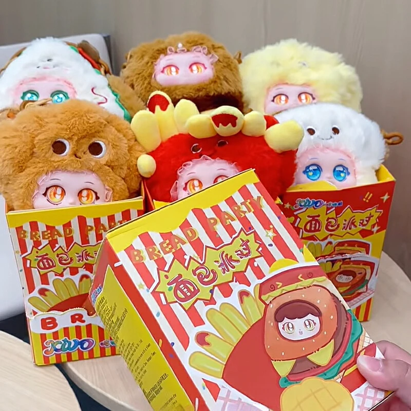 

New XIVO Bread Party Backpack Pendant Blind Box Cute Bread Doll Decoration Crossbody Bag Shoulder Bag Makeup Bag Girl Gift Box