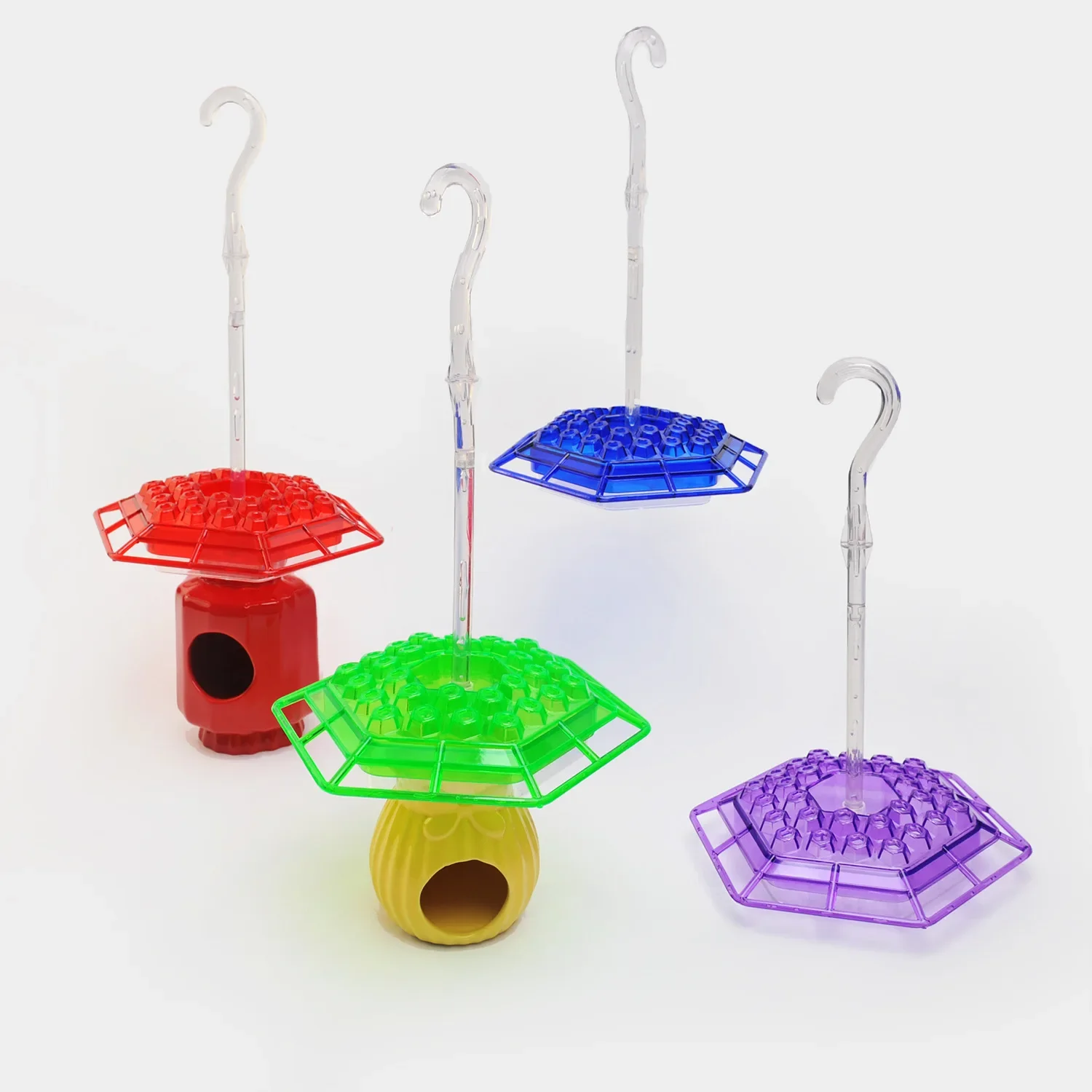 Hummingbird feeder outdoor hanging hexagonal garden bird feeder with hook