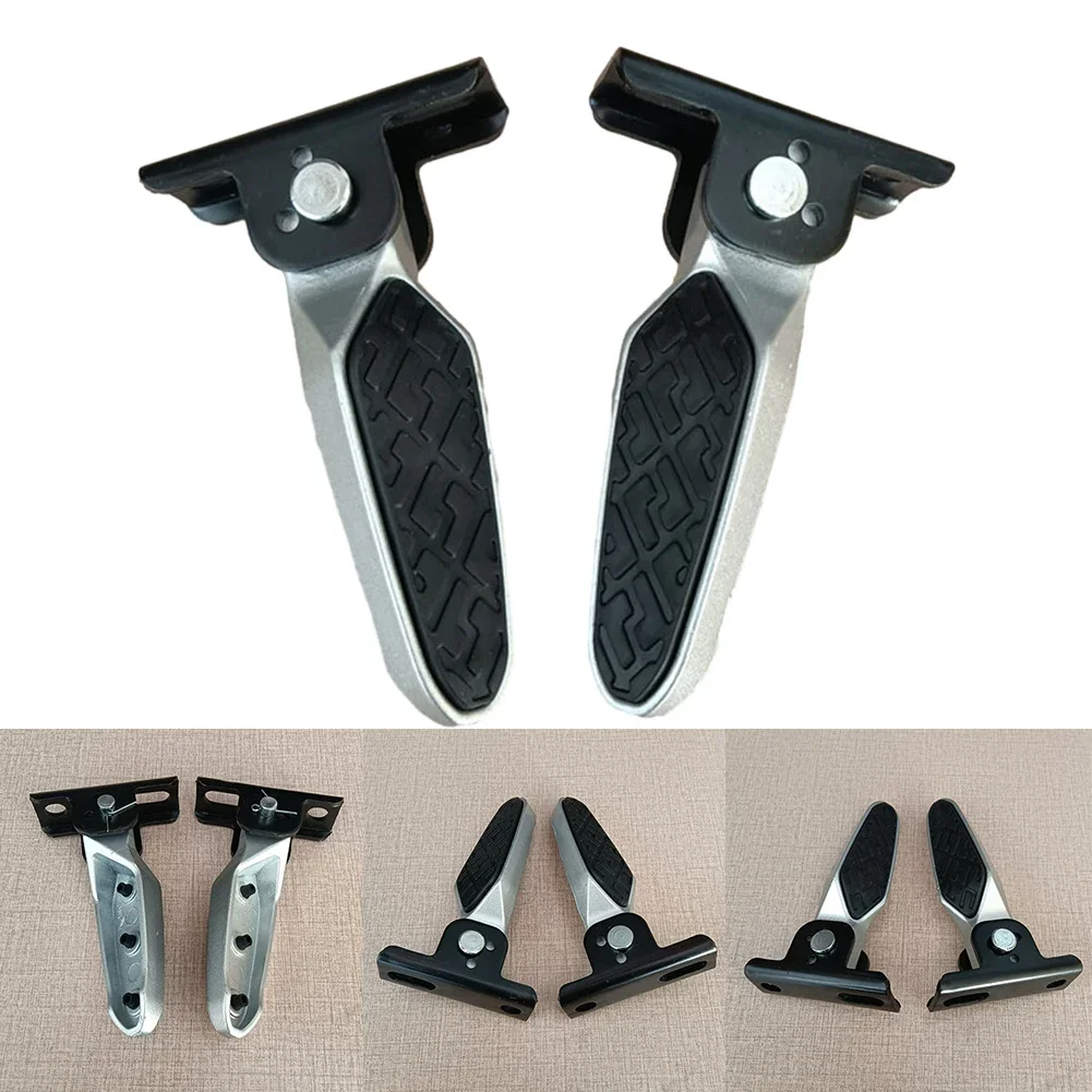 1 Pair Motorcycle Foot Rest Motorbike Foldable Foot Peg Front Footpeg Rear Footpeg Electric Car Anti-Skid Rearset Folded