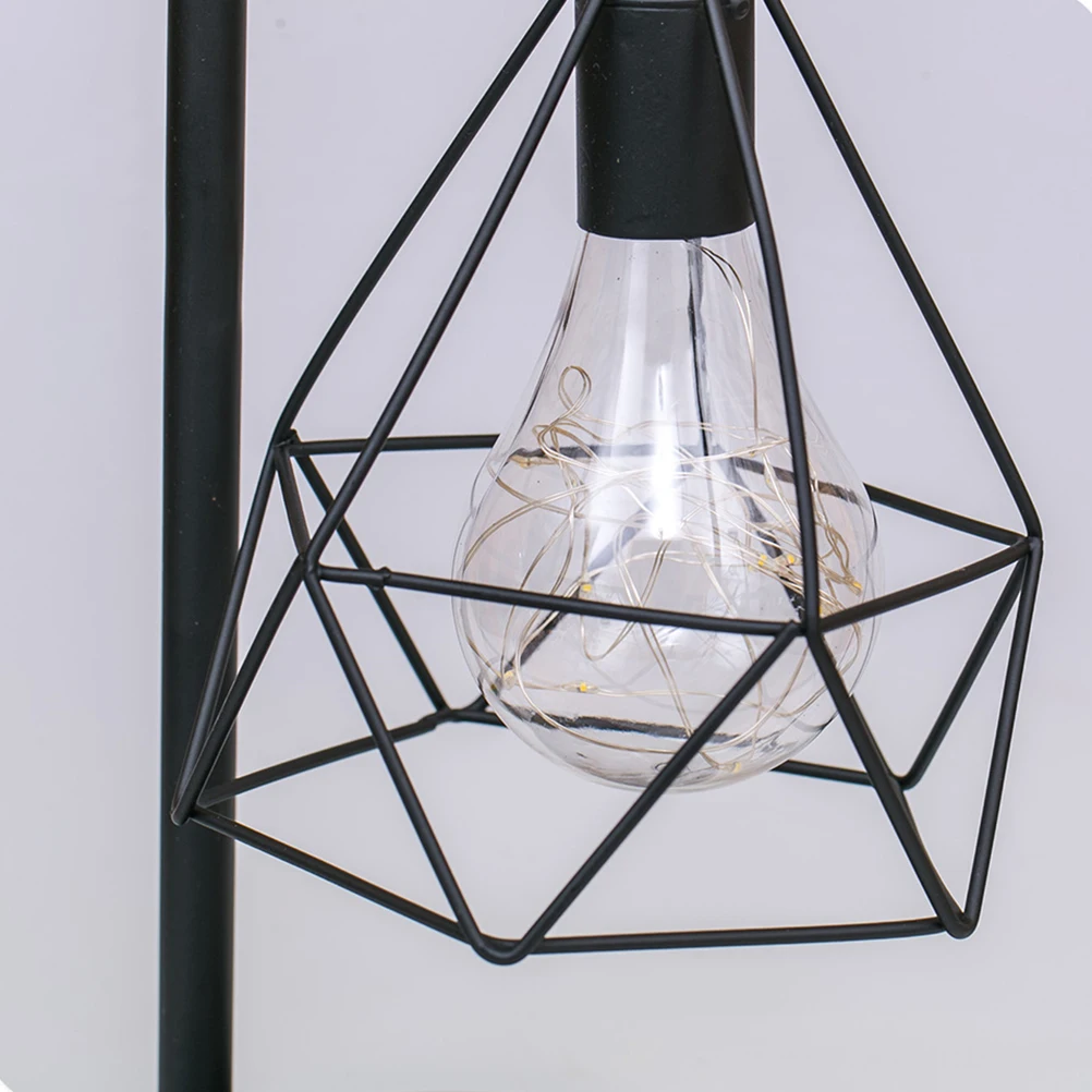 

LED Iron Cage Table Lamp Metal Shade Decorative Industrial Rustic Farmhouse Style Bedside Light Warm Ambience Home Outdoor Gifts
