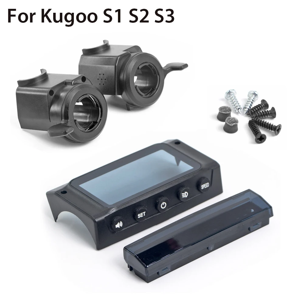 

Крышка экрана для электрического скутера Kugoo S1 S2 S3 Kit, крышка экрана + 2 ручки для большого пальца + корпус лампы, запчасти для скейтборда