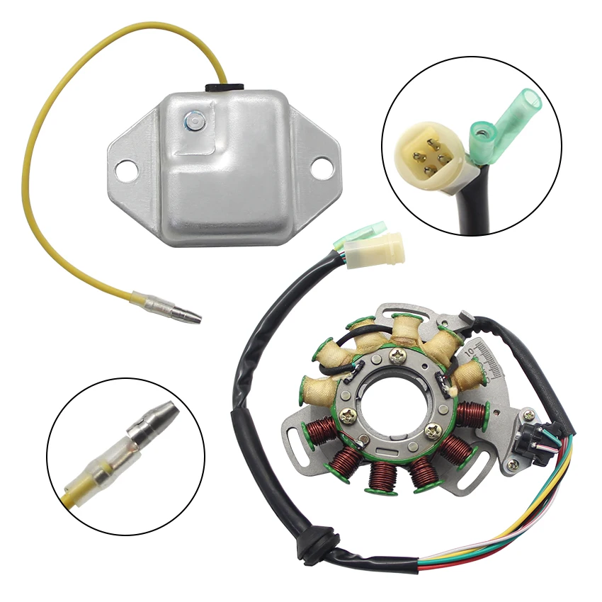 

Катушка статора + выпрямитель регулятора для Yamaha YFZ350 Banshee 350 1987 1988 1989 1990-1999 2GU-85510-50 82F-81910-A0 7XE-81910-00