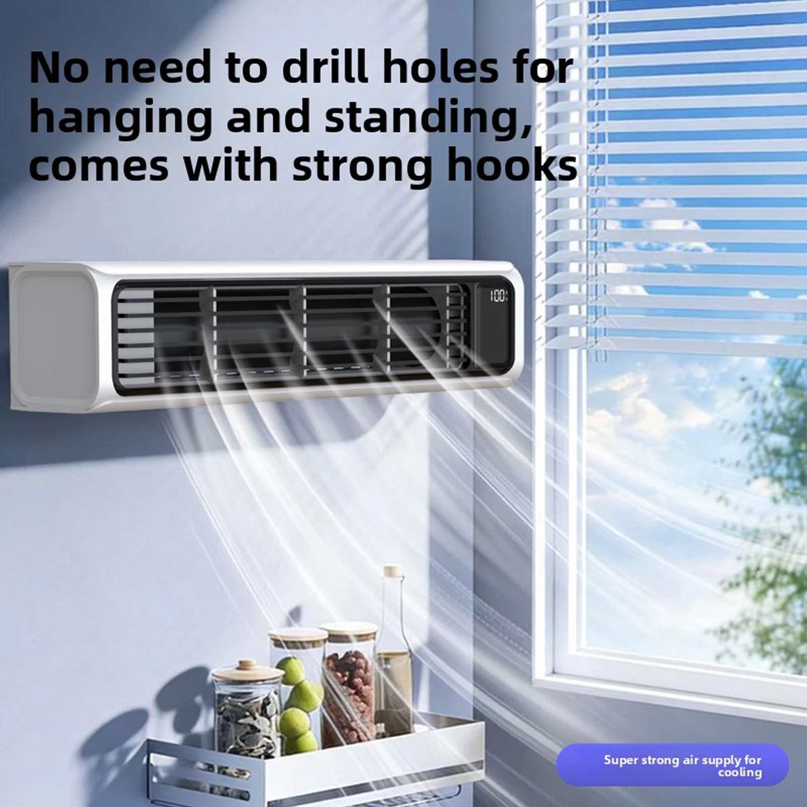 Small Portable Bladeless Airs Cooler 3 Speeds Adjustable Quiet Towers Fan Standing Air Conditioner Fan for Home Bedroom Office