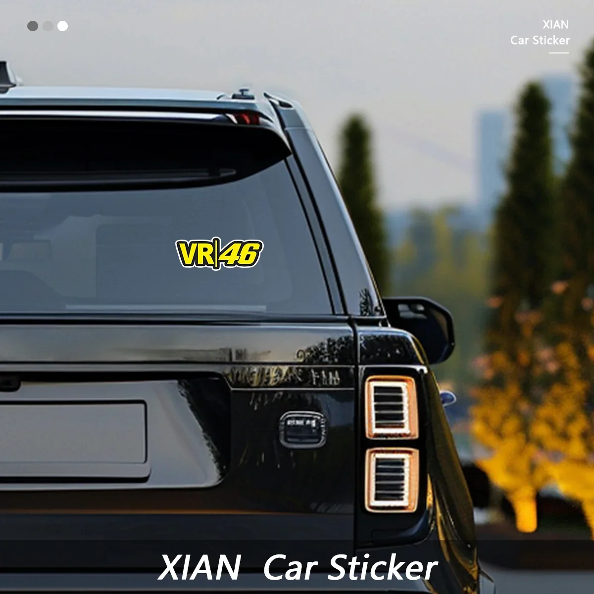 

Декоративная наклейка для автомобилей и автоаксессуаров, желто-черные буквы и цифры.