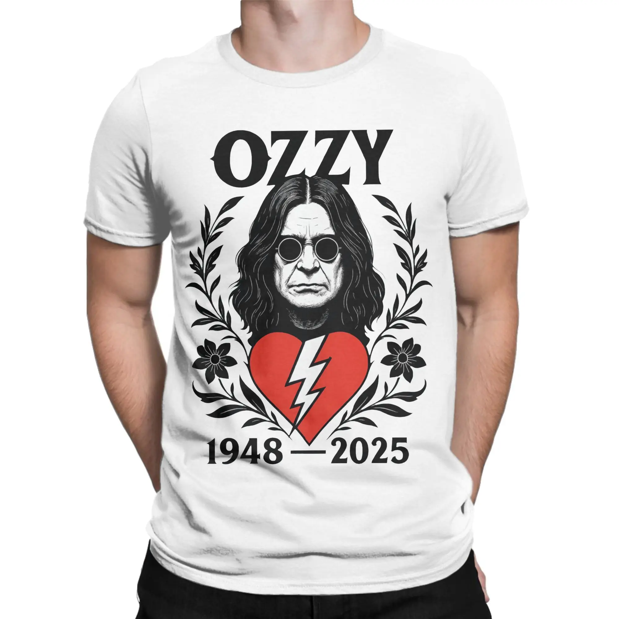 تي شيرت Harajuku Ozzys Osbornes Memorial RIP 1948 2025 Rock Legend 100 قطن تي شيرت محب تي شيرت للذكور قطع علوية صيفية
