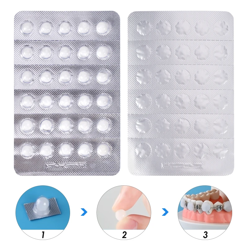 60pcs/box Dental Orthodontic Wax Teeth Braces Bracket Orthodontic Anti-grinding Food Grade Denture Wax Dentistry Materials