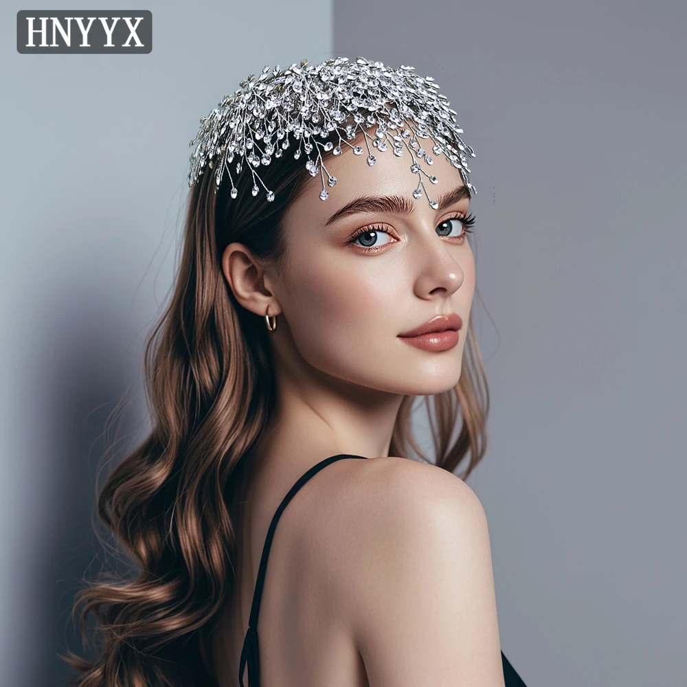 HNYYX Luxury Bridal Headband Rhinestone Wedding Crown Fashion Bridal Tiara Hair Accessories Women Beauty Festival Headpiece A234