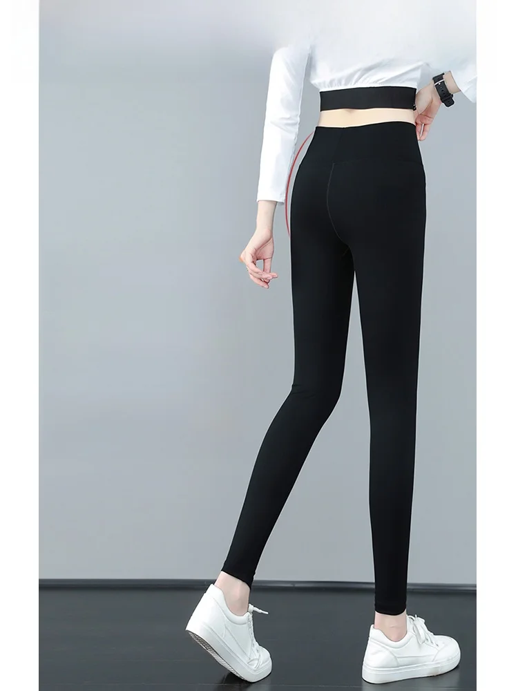 Pantalones de Yoga adelgazantes de cintura alta para mujer, pantalones largos deportivos con patrón de piel de arca, ropa informal, tela de nailon cómoda