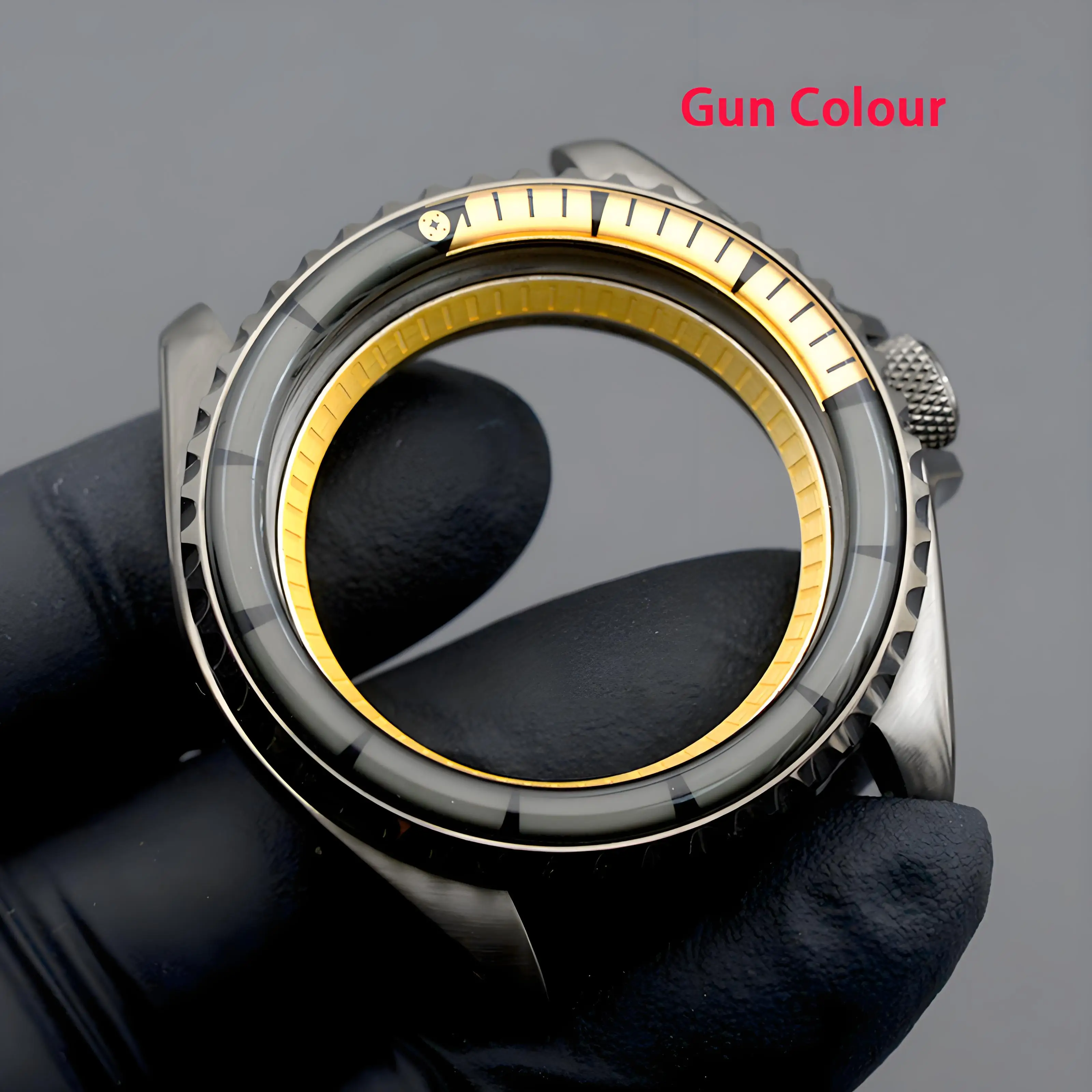 

Новый индивидуальный корпус для мужских часов SKX007 SKX009 цвета оружейной стали, совместимый с механизмами NH34 NH35 NH36, с автоматическим сапфировым стеклом, водонепроницаемость 200 м