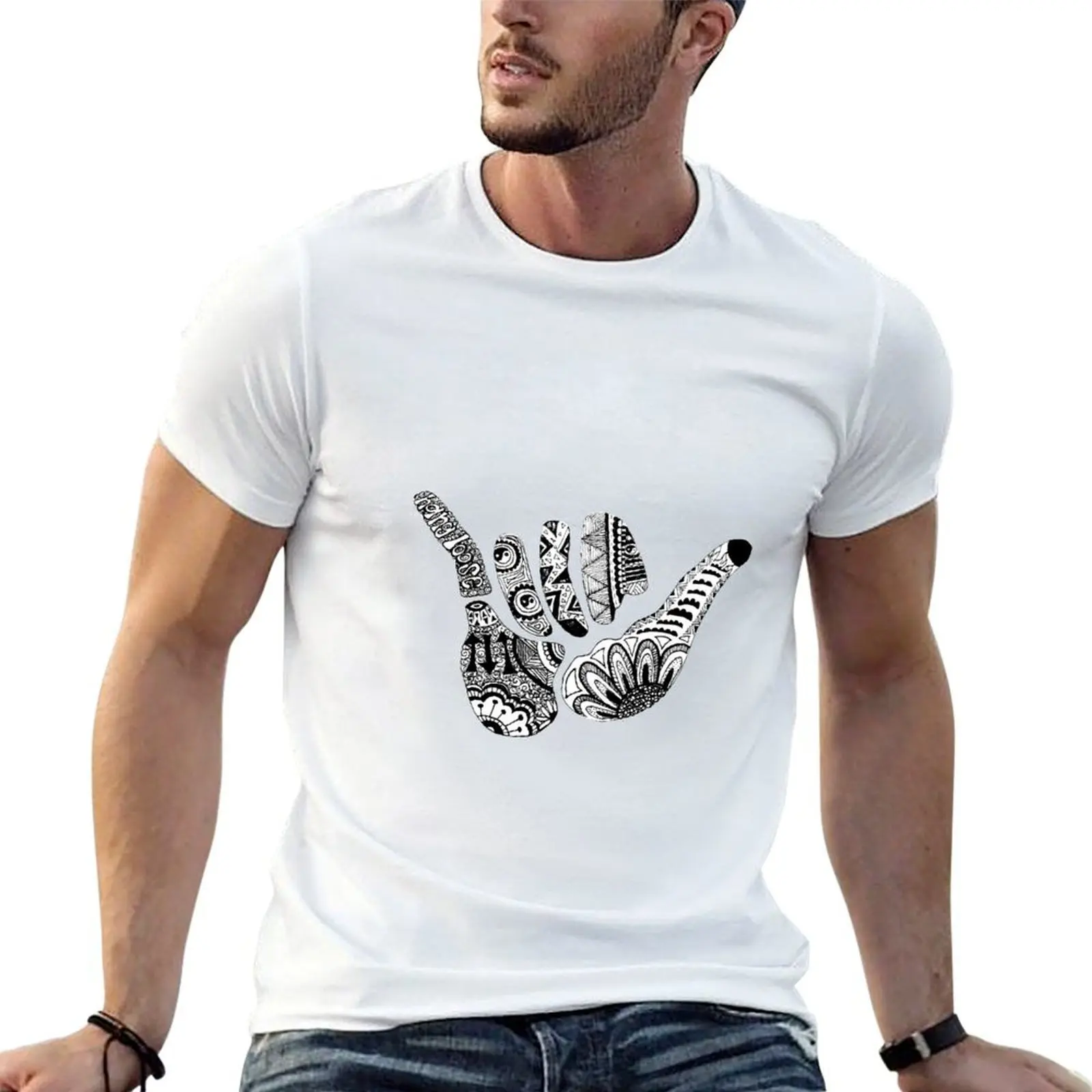 shirts t man quality Loose shirts shirt Hang cotton cotton luxury t man T-Shirt high t