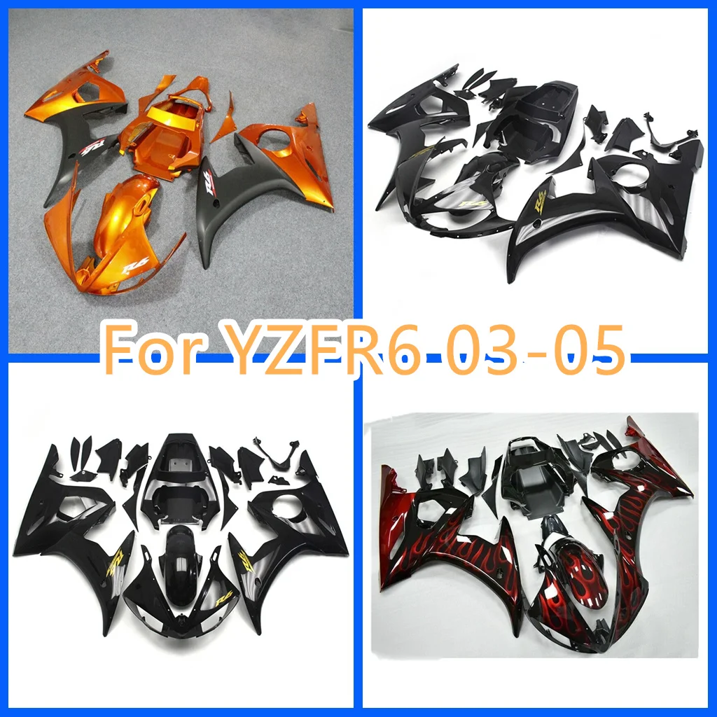 

YZF R6 2003 2004 2005 for YAMAHA YZFR6 03 04 05 YZF600 Free Custom Motorcycle Road Racing ABS Plastic ZXMT Fairing Kits