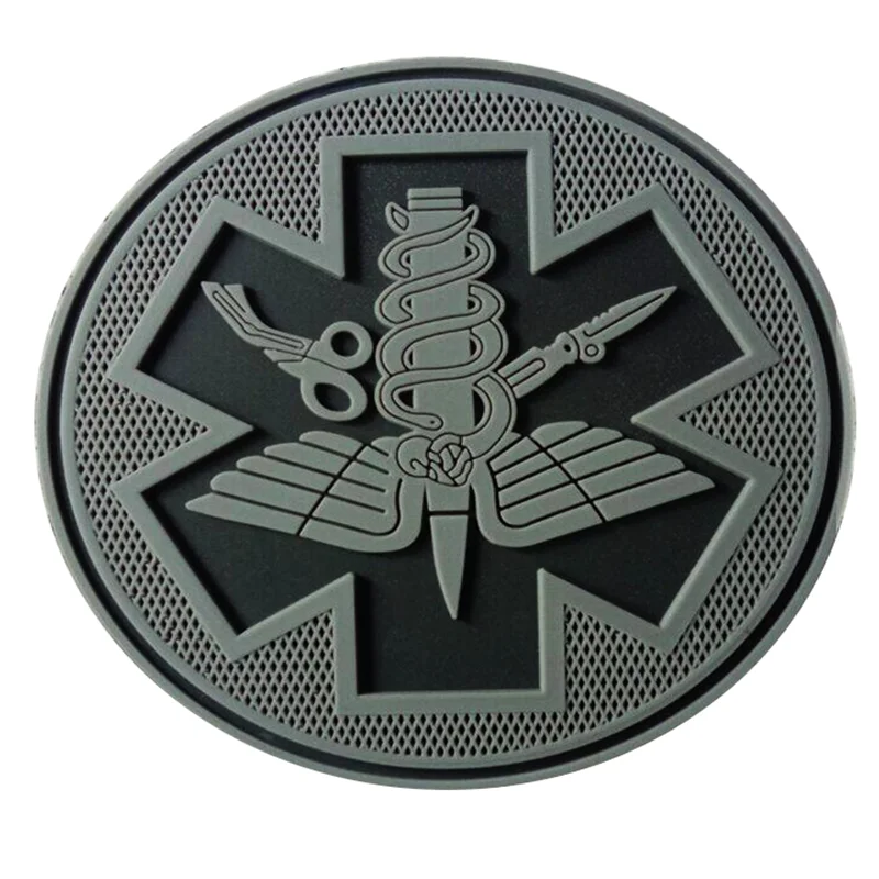 3D Paramedic Mecial PVC Patches Med Tactical Emblem Medic Rescue Rubber Patches For Clothing Backpack