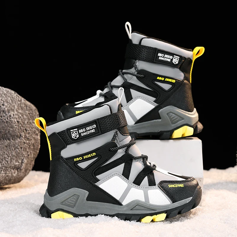 Children Snow Boots Boys Girls 6-10 Years for Toddler Child Winter Warm Sports Trekking Shoes Fashion Kids Platform Short Boots