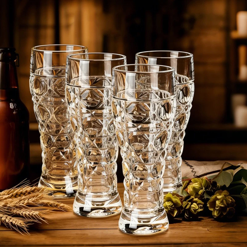 Beer Glass Coffee Mugs Trophy Shape Comfort with Distinctive Texture Beer Mug Suitable for Family Gatherings
