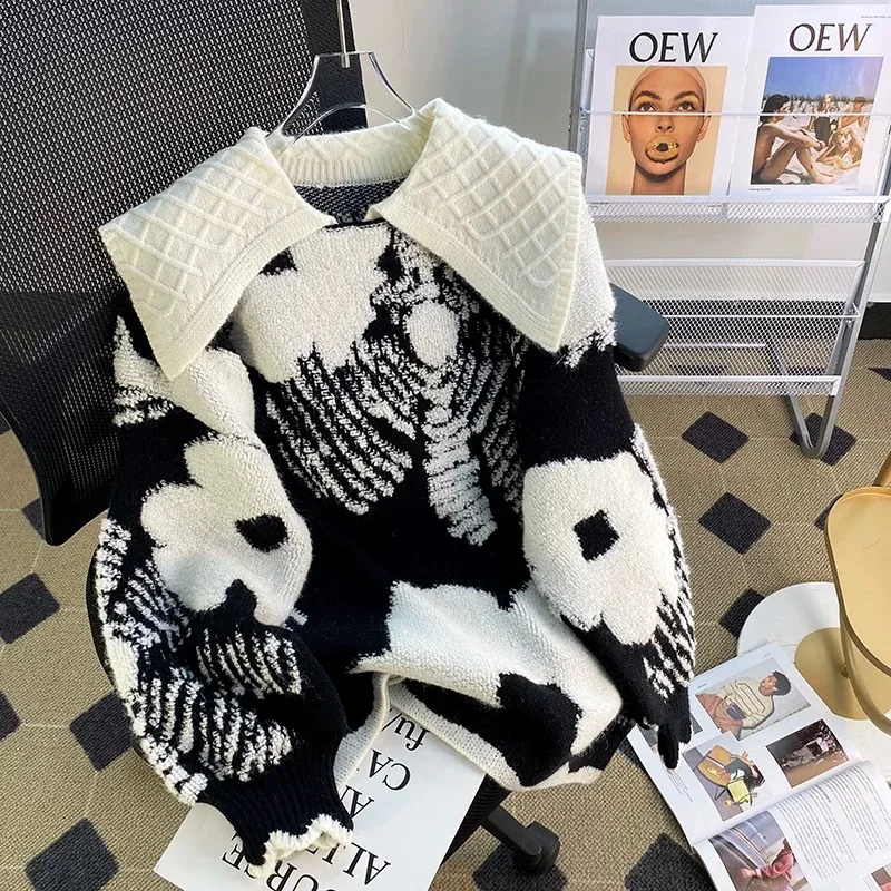 Kawaii Clothes Tops for Women 2024 Pullover Women Manteau Femme Hiver Fall Clothing Women Winter Clothes New in Knitwears