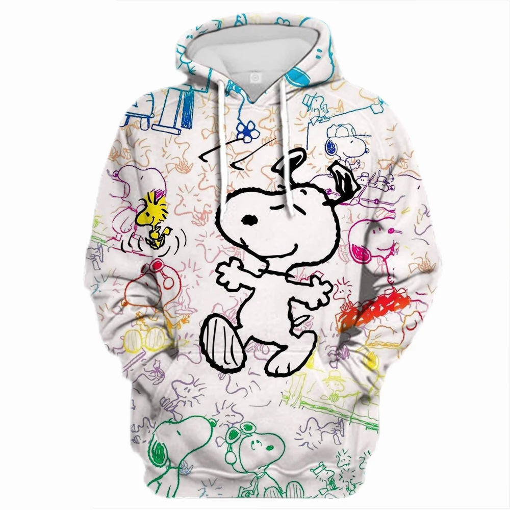 

Snoopy Cartoon Anime Women's Hoodie Spring and Autumn Edition Women's Round Neck Hoodie 2024 New Fashion Couple Sportswear Top