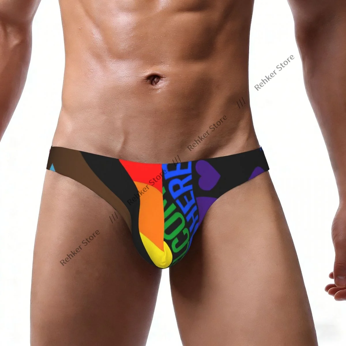 

Pride Flag Rainbow Men's Briefs Sexy Underpants Bikini Underwear Men Panties