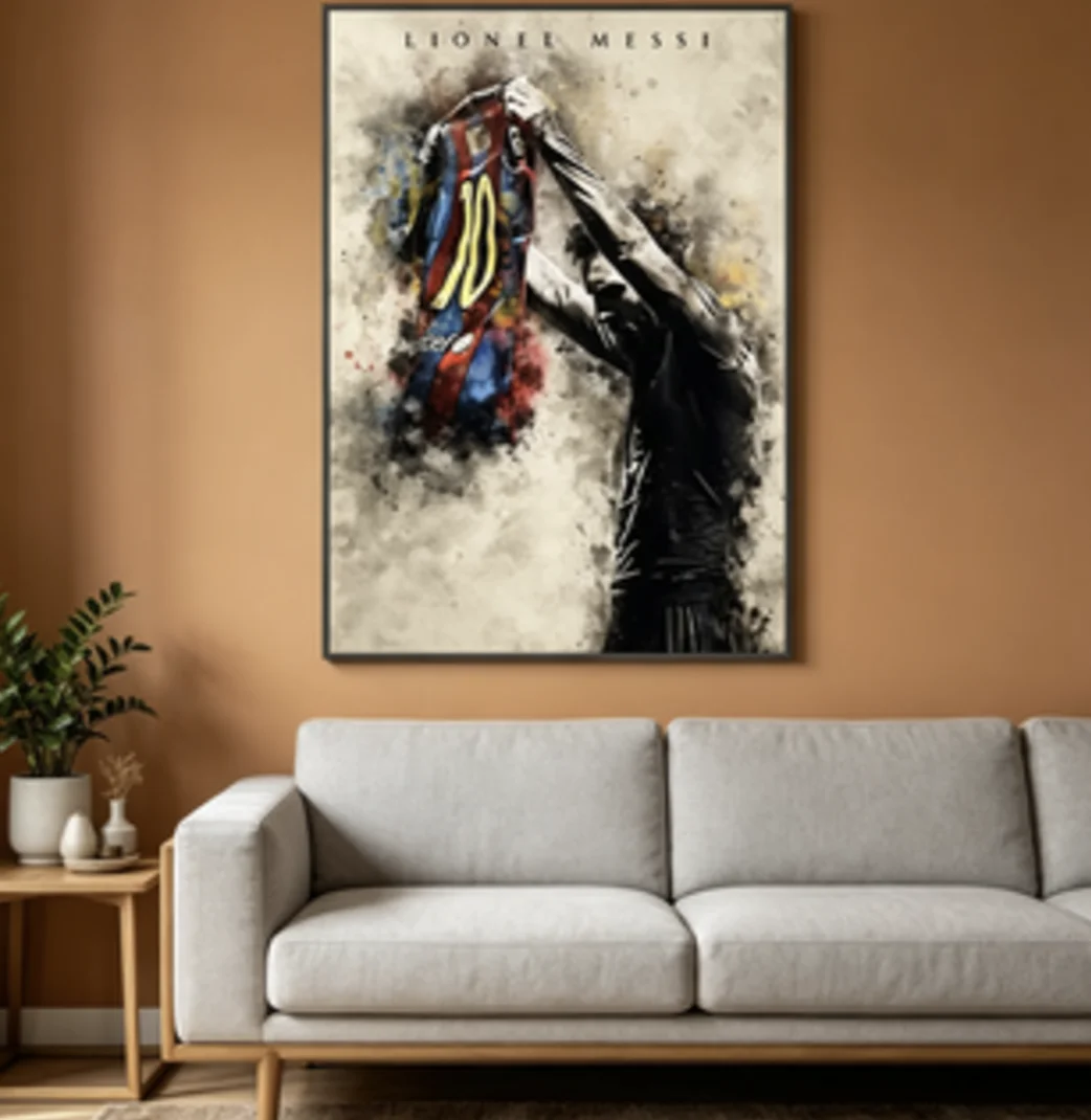 Lionel Messi Football Canvas P - Sports Equipment Poster 评论和价格