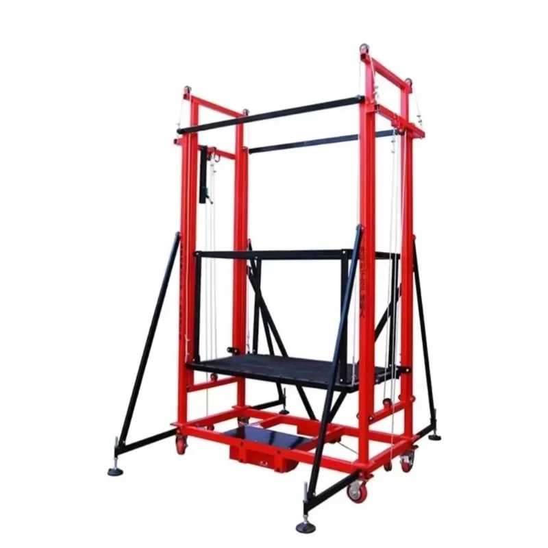 Electric lifting scaffold mobile folding remote control ful automatic lifting platform indoor  hoist Load capacity 600kg