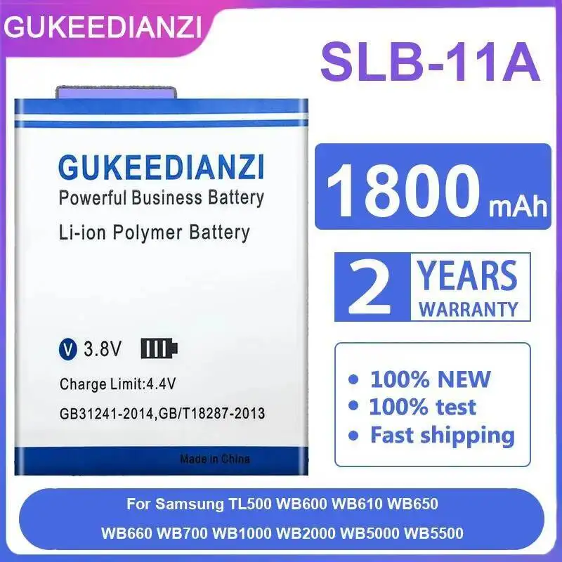 

Slb-11A Lightweight 1800Mah For Samsung TL500 WB600 WB610 WB650 WB660 WB700 WB1000 WB2000 WB5000 WB5500 Camera Battery Stable