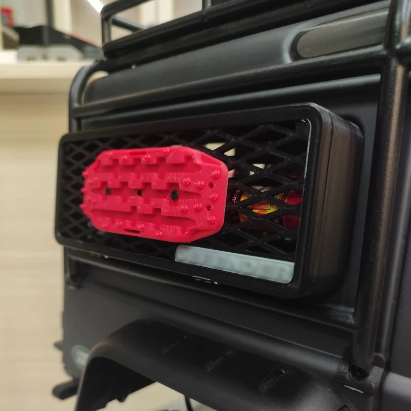 1Set Scomparto per attrezzature fuoristrada Contenitore per dispositivi PLA stampato in 3D Accessorio Mofdified per auto da arrampicata RC MJX H8H in scala 1/8