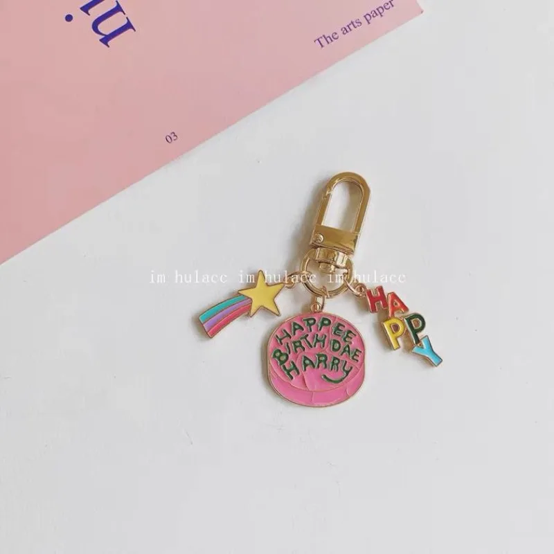 Harry Potter Korean-Style Ins Girls' Heart Cake Keychain – AirPods Charm, Bag Pendant, Cute Creative Birthday Gift for Her