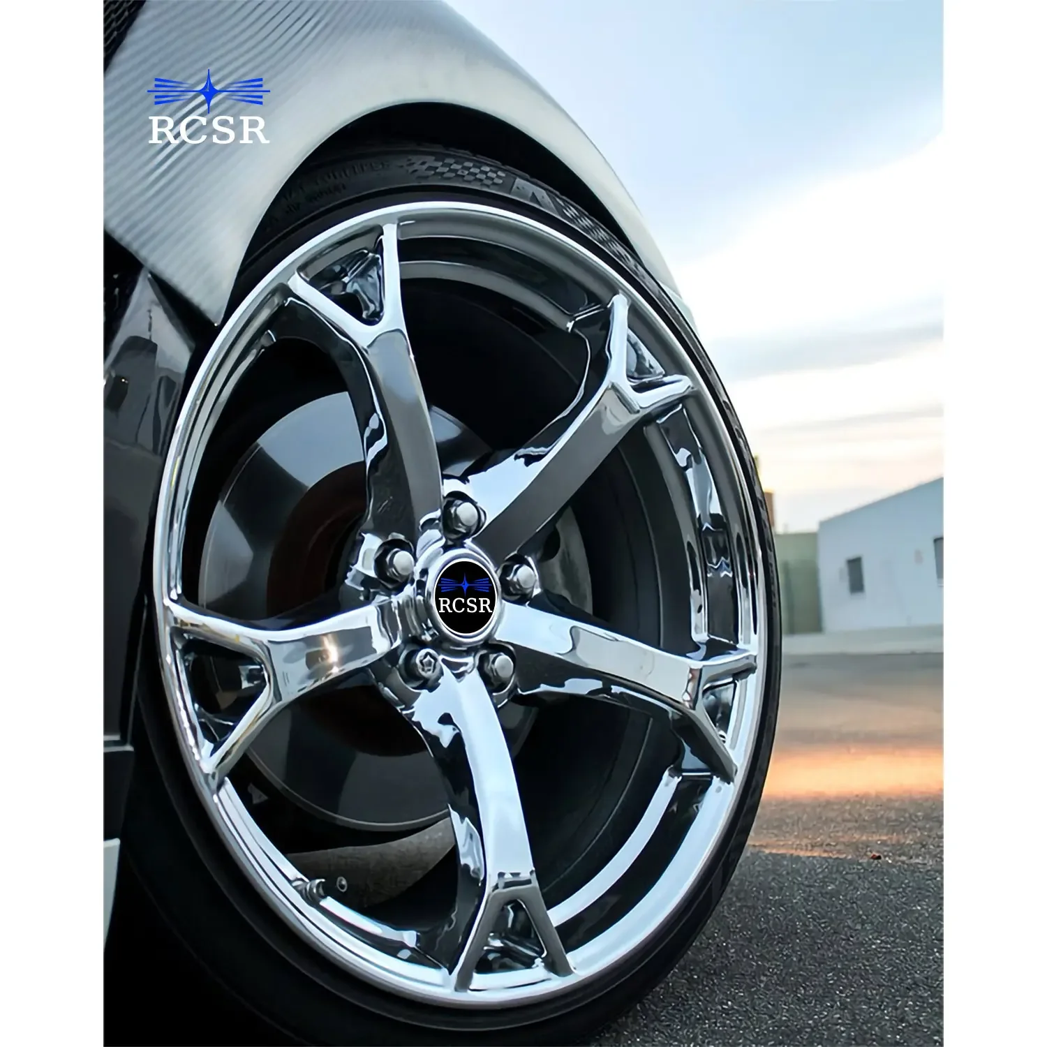 

RCSR Nissan 350z 370z Silver Chrome 5*112 5*120 5*114.3 Forged Rims Customizable Deep Concave Five Spokes 16 17 18 19 20