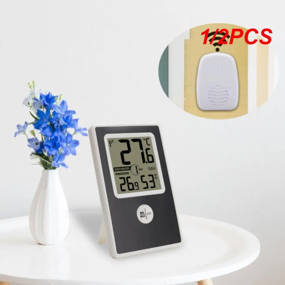 

1/2PCS Indoor Digital Thermometer Hygrometer Tester 433 Mhz Thermometer Detector Wireless Weather Station Outdoor Hygrometer 8