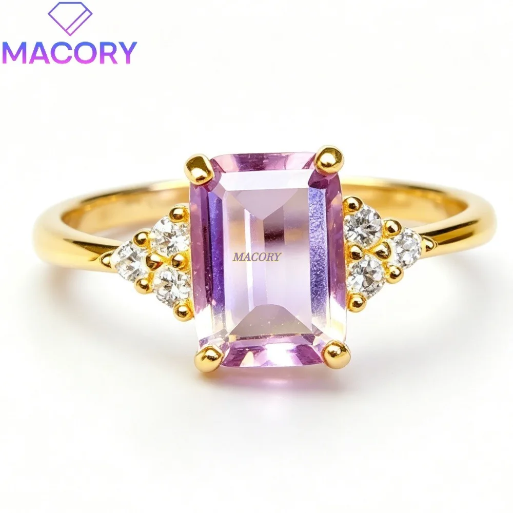 

Natural amethyst ring 925 sterling silver simple and elegant perfect for daily wear Valentine's Day engagement wedding or party