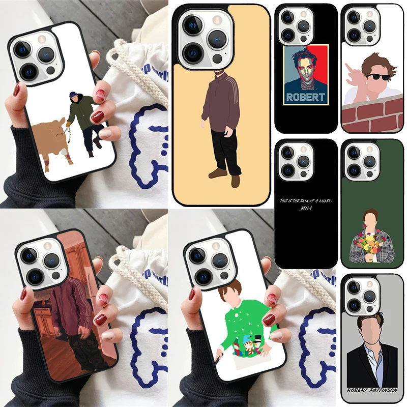 Robert Pattinson Standing Cover For iPhone 16 13 14 15 Pro Max 12 Mini 11 15 Pro Max 6 7 8 Plus Max SE 2020 Phone Case