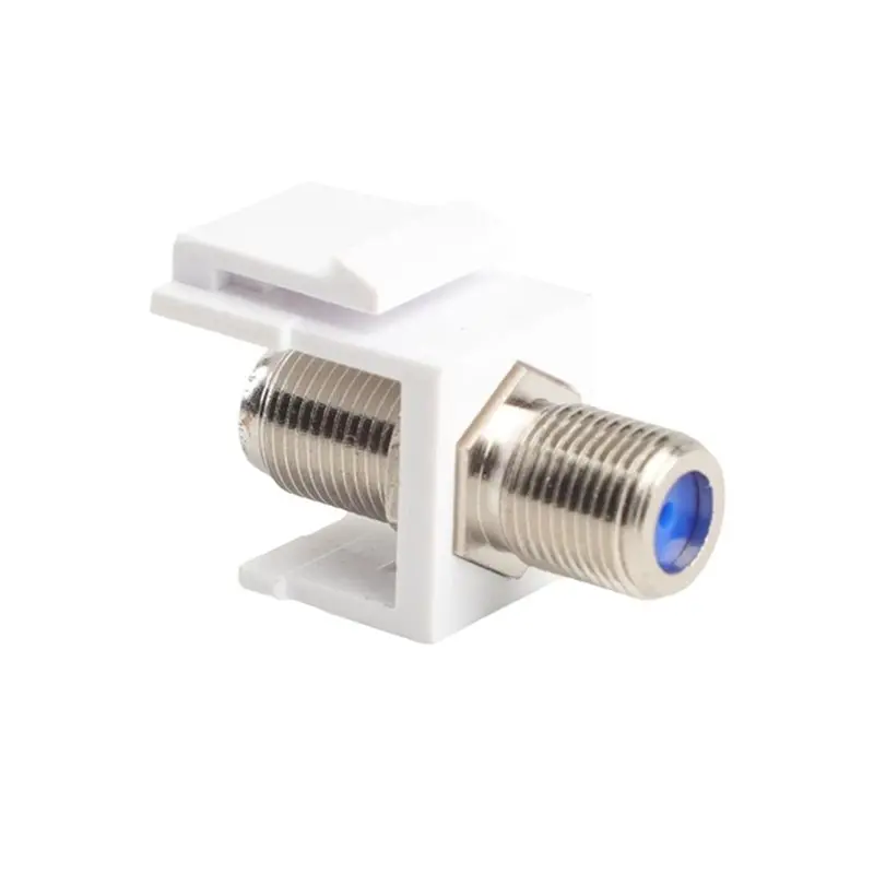 ABVC 10PCS Coax Keystone Jack Insert,F-Type RG6 Cable Extender