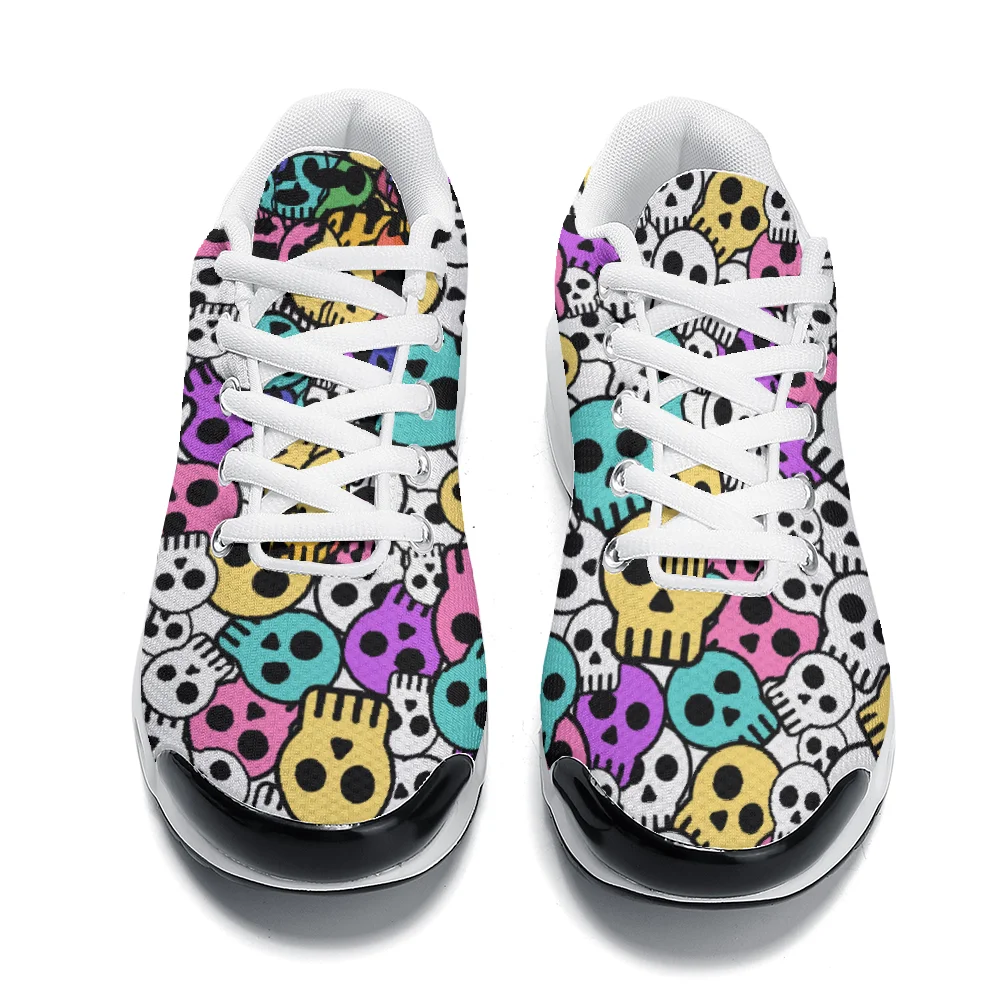 Customizable color skull casual air-cushioned shoes breathable mesh upper unisex athletic shoes