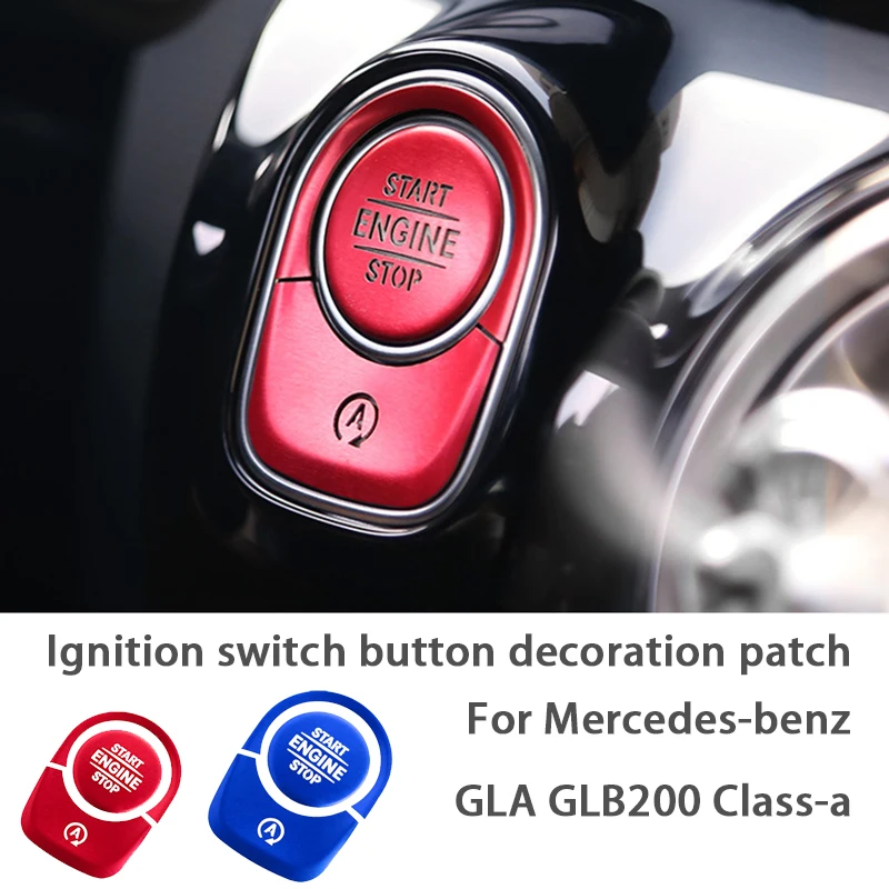 Car Dashboard Ignition Switch Button Decoration Patch For Mercedes-benz GLA GLB200 Class-a A180L A200L Interior Accessories