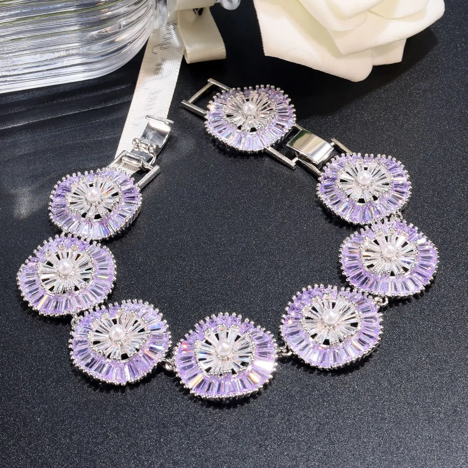 Summer 2026 High-end Women's Zircon pendant jewelry Set, Light Luxury Evening Earrings, Necklace, Wedding Accessories