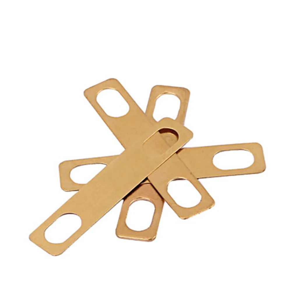 

4Pcs Shim Guitar Copper Shims Set for Sound Quality Improvement Multiple Thickness Guitar Neck Joint Plate Repair