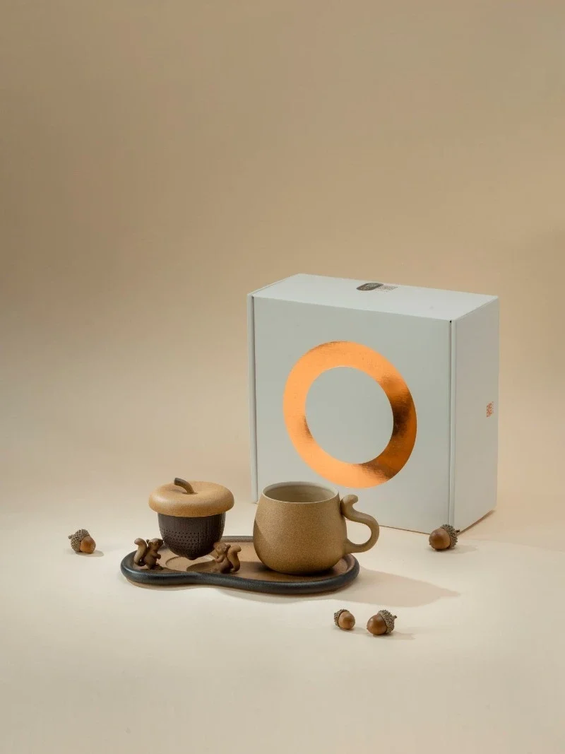 

Office ceramic tea separation tea cup with lid household tea set