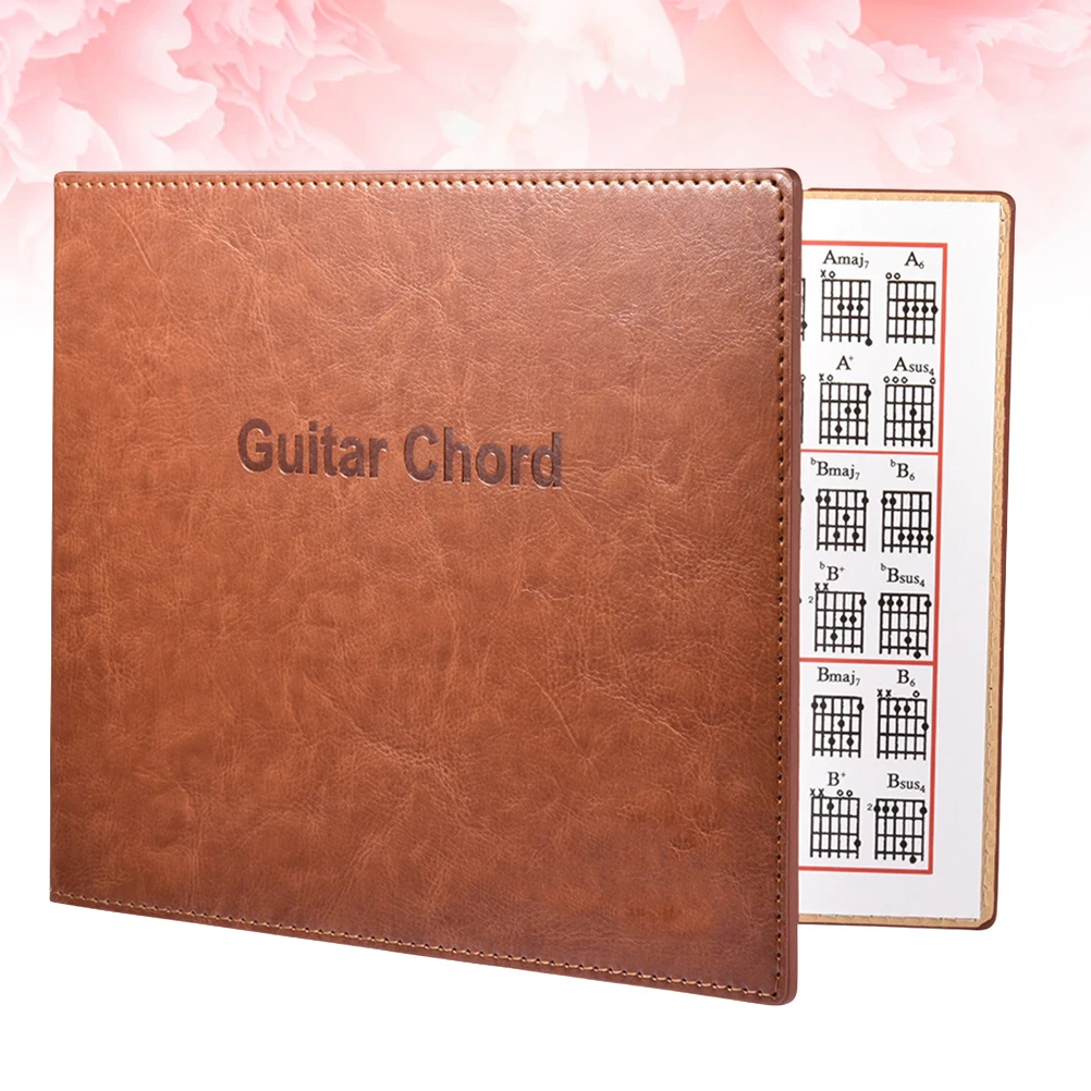 

1pc Guitar Chord C- Easy Guitar Chord Accessory Carry Bag PU Paper Music Notebook Beginner Accessory Teaching Aids