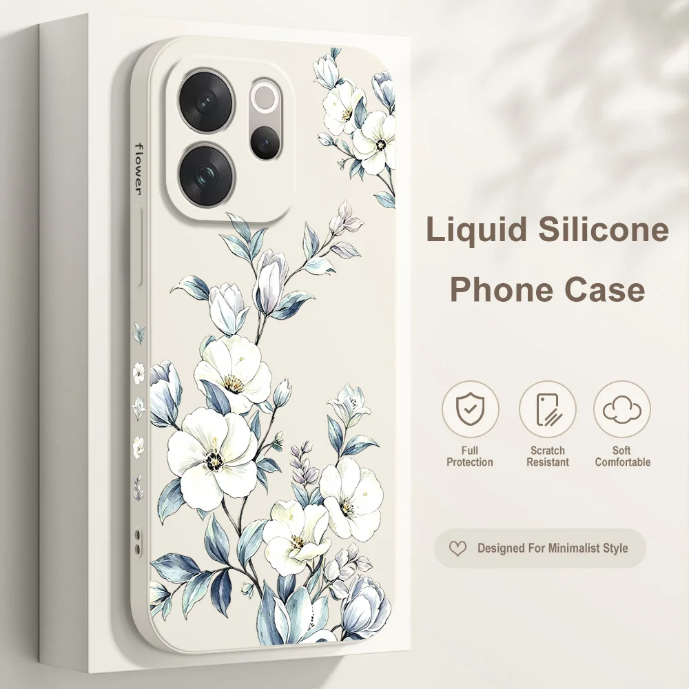 Winding Flora Phone Case For Vivo V70 V70E V60 V60E V50 V50E V40 V40E V30 V30E V29 Lite V29E V27 V27E V25 V25E Pro Cover