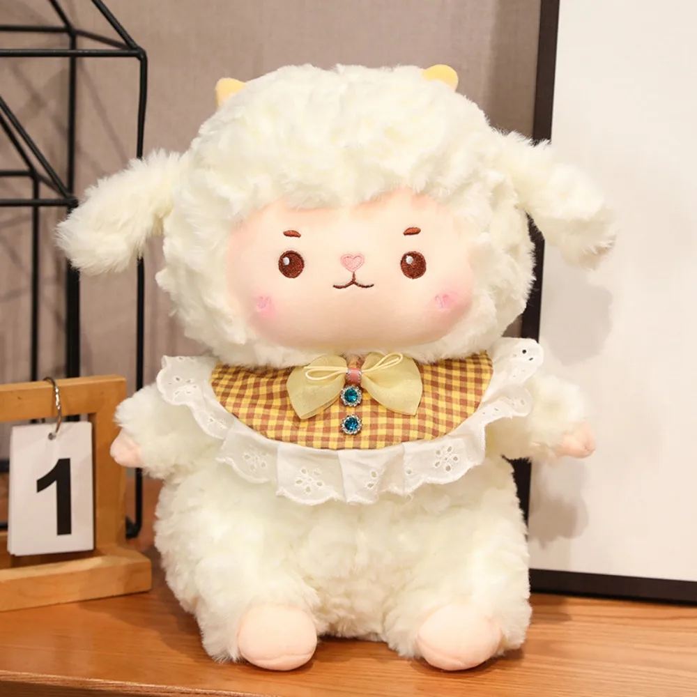 

Sleeping Pillow Cartoon Sheep Plush Doll Fluffy Simulation Lamb Plush Toy Cute Soft Animal Fluffty Doll Christmas Toy