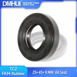 DMHUI Skeleton High Pressure , Rear Wheel Oil Seal 25x45x9mm  BAFSL1SF Type TCZ Lip Seal FKM Rubber ISO 9001:2008