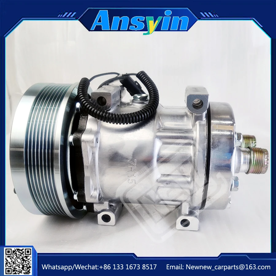 

SD7H15 Air Conditioner A/C AC Compressor For New Holland Tractor 317008A2 317008A3 86992688 86993463 58792 4768 4499 8010