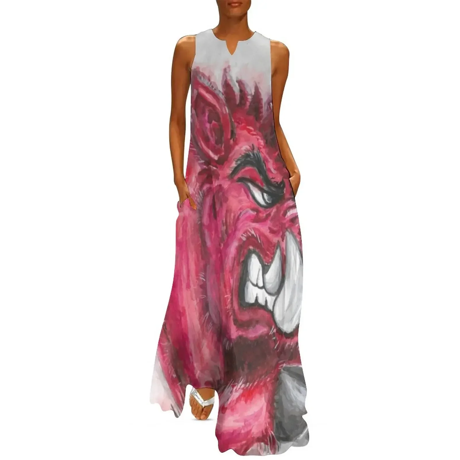 

Hog Fan Long Dress summer women's suit Woman fashion african dresses for woman Dress
