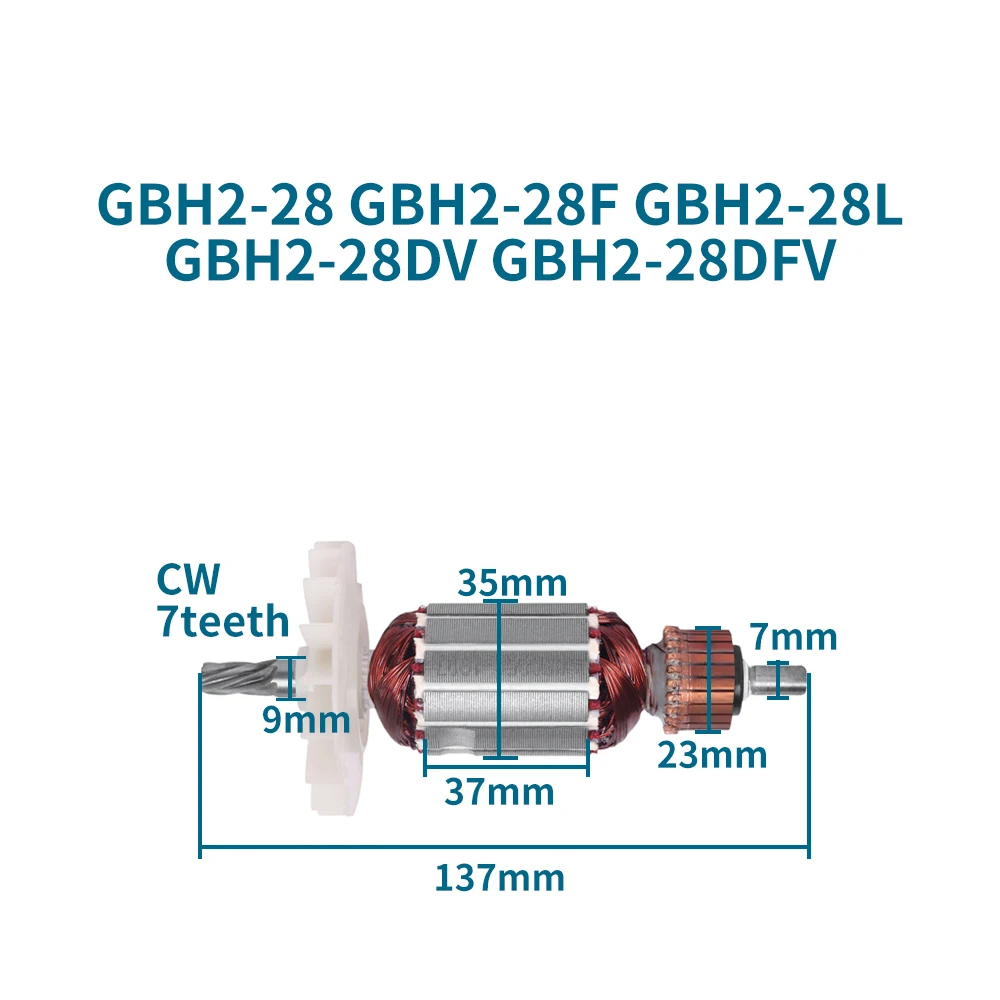 

AC220-240V armature for Bosch GBH2-28 GBH2-28F GBH 2-28 L DV GBH2-28DFV Rotor Anchor Stator Coil Motor Hammer Accessories