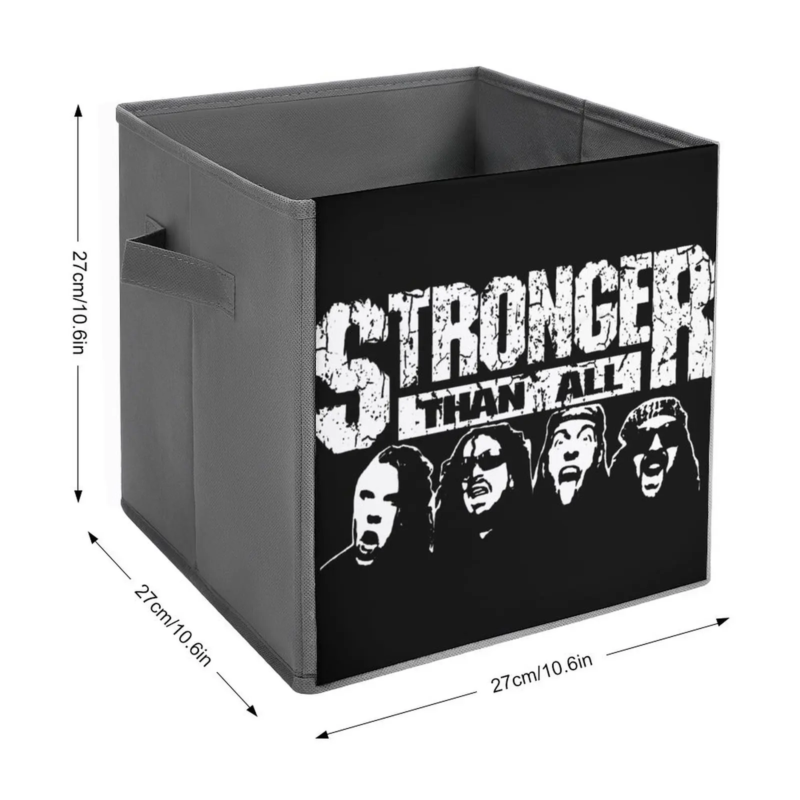 Stronger Than All Racerback Tank Top Folding Storage Box Storage Bins Multifunctional Graphic Stored Toys Super Soft Portable Li