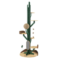Cactus cat climbing frame, solid wood, space capsule integrated does not occupy a cat jumping platform