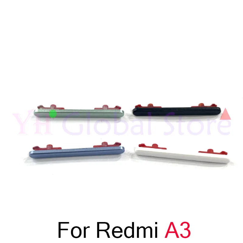 

5PCS For Xiaomi Redmi A3 Power Button ON OFF Volume Up Down Side Button Key Repair Parts