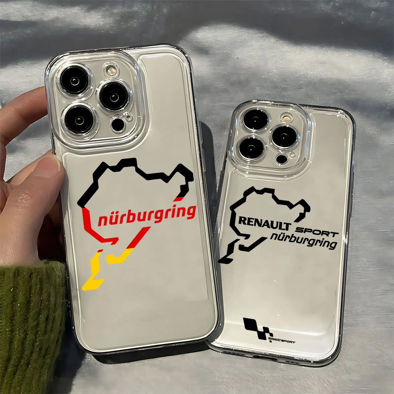 Luxury Nurburgring Sport Racing track Phone Case For iPhone 16 15 14 13 12 11 Mini Pro Max X XR XSMax 7 8 Plus SE20 Transparent