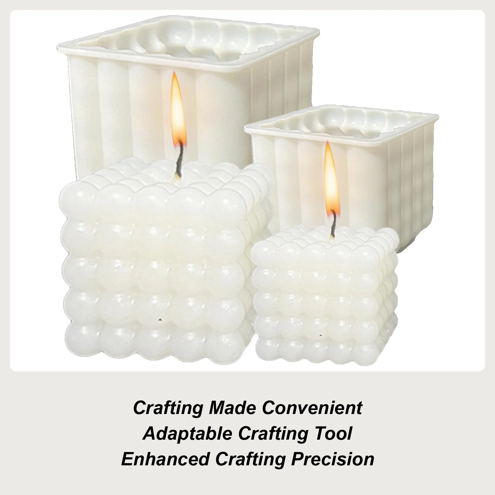 

Candle Making Molds 2 Pieces Reusable Craft Supplies Modern Candle Making Silicone Molds For Wax Plaster Soap Resin Casting Home